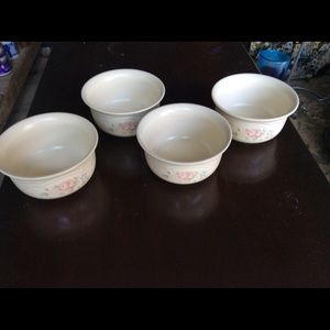 Pfaltzgraff Tea Rose Deep Cereal Bowls (4)